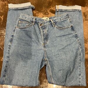 Fashion Nova CrissCross Button Jeans